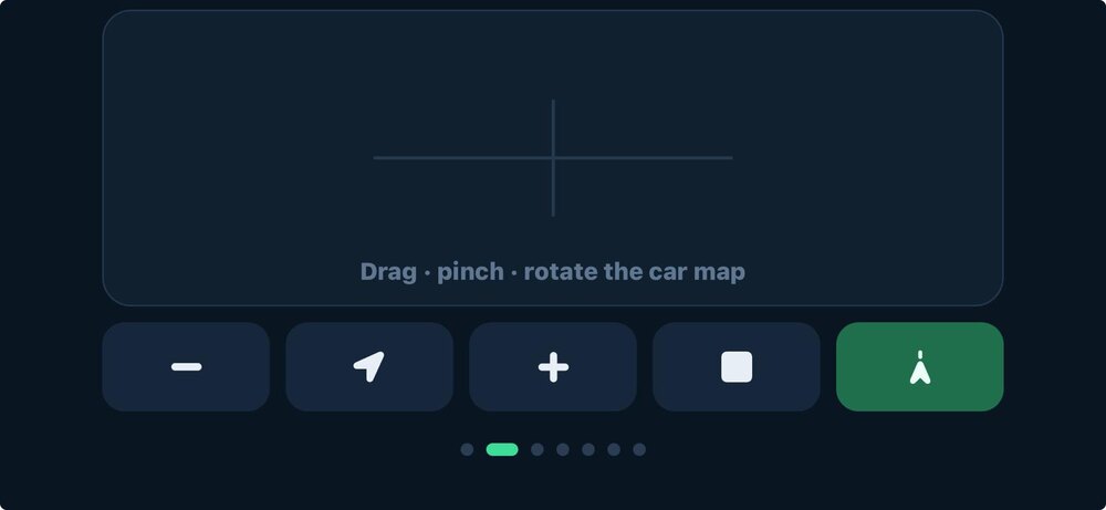 Car-map control on the CarPlay companion