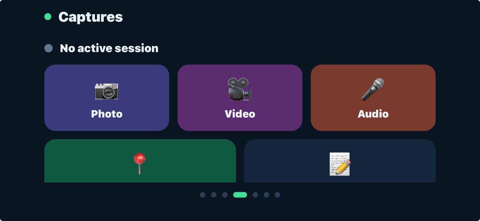 Photo, video and audio capture