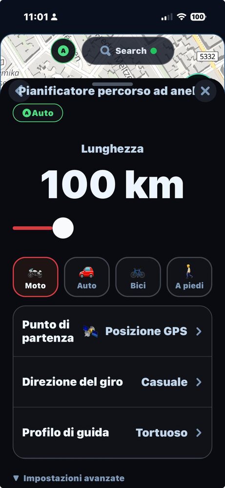 100 km loop generator with twisty profile