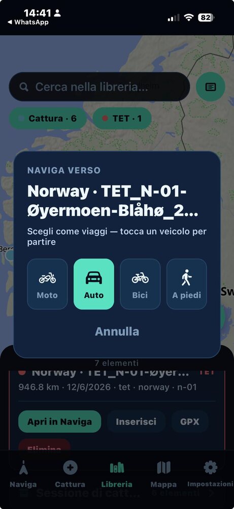 Navigate a Norway TET track — choose your vehicle
